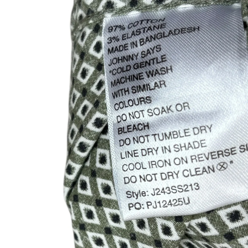 Johnny Bigg Diamond Stretch Shirt in Green‎ Size 4XL